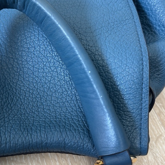Michael Kors Blue Leather Viv Large Backpack - Picture 15 of 15